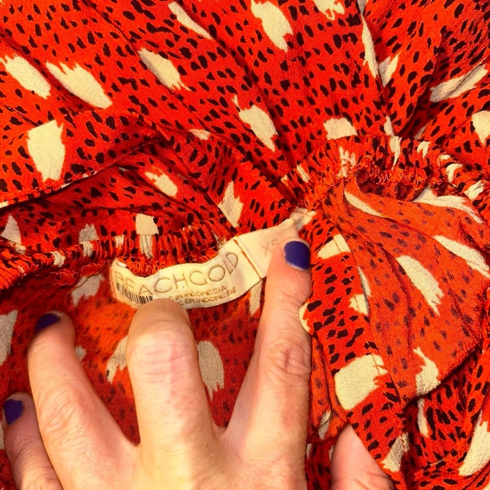 BEACHGOLD Red and White Midi Dress - Picture 7 of 9